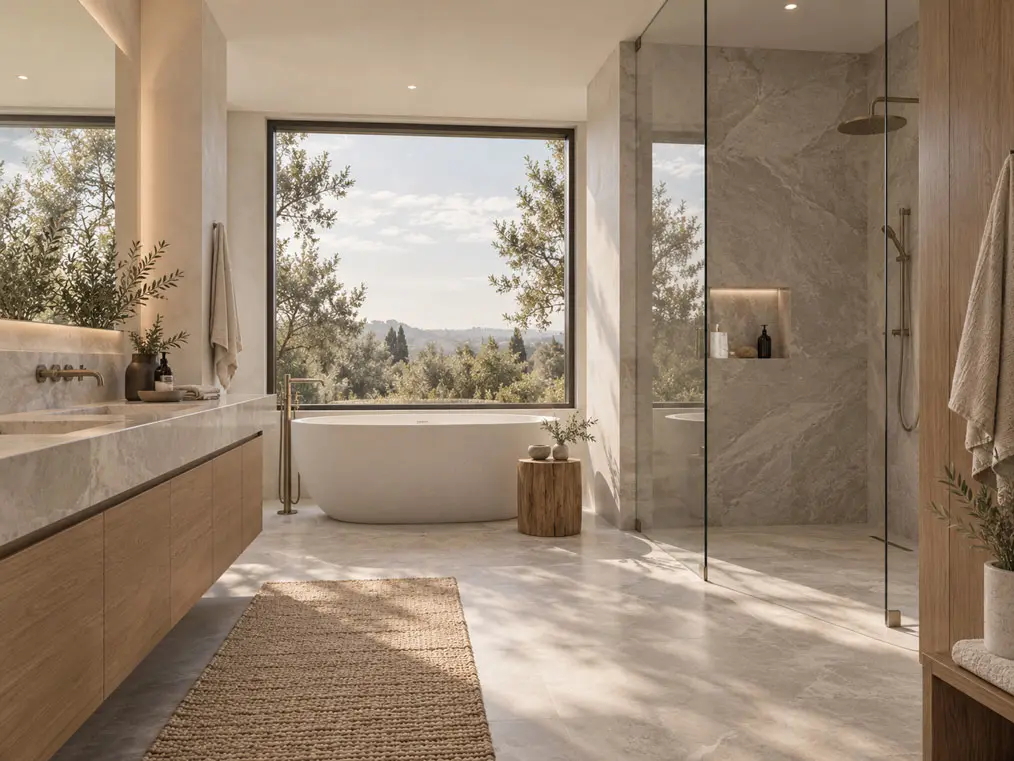 Modern bathroom remodeling project