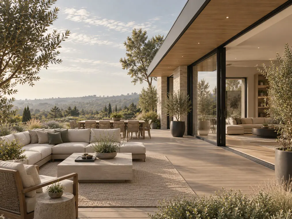 Custom deck and outdoor living space